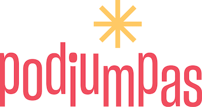 PodiumPas – logo met ster – geel rood